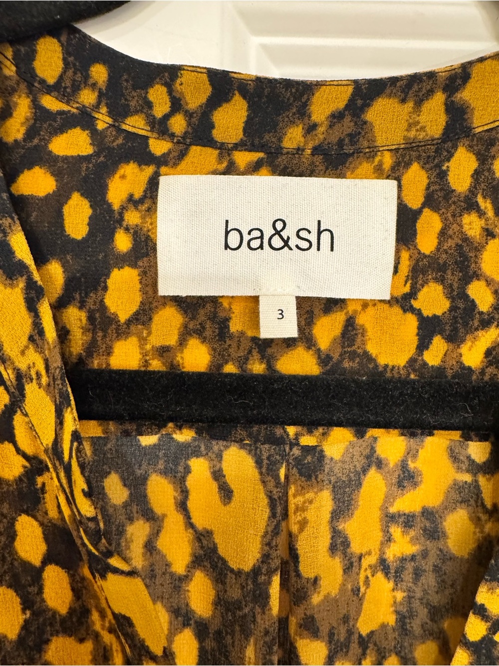 ba&sh Black and Yellow Floral Maxi Dress with Side Slit - Picture 3 of 5